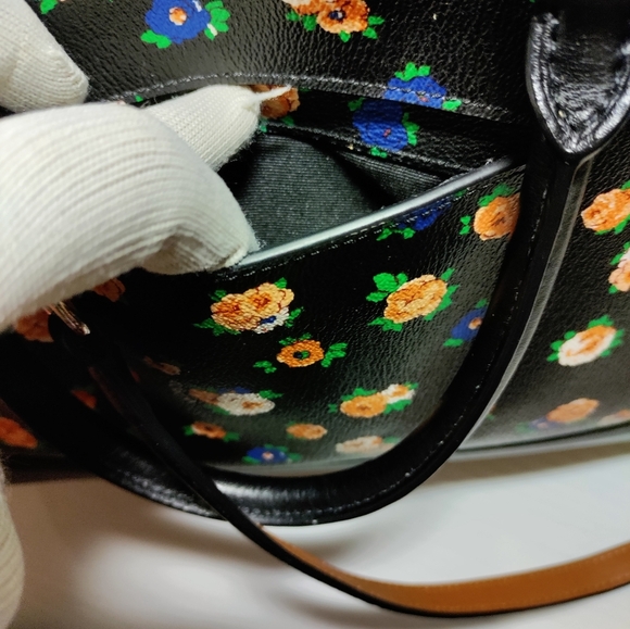 Coach Satchel Crossbody Purse Doomed Sierra Tea Rose Floral Print #F57924 - Picture 13 of 16